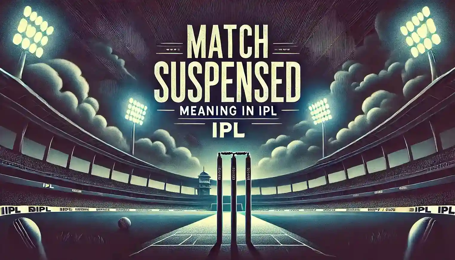Match suspended meaning in ipl