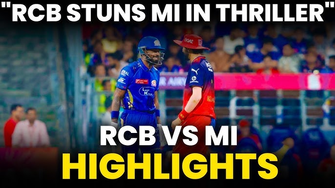 RCB vs MI Highlights ,ipl 2025