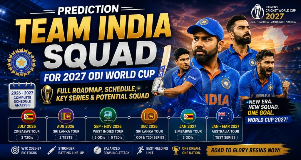 Predication Team India Squad for 2027 ODI World Cup